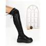 Cizme Dama cu Platforma 68WL28 BLACK | MEI