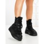 Ghete Dama cu Platforma 6ZP13 BLACK | MEI