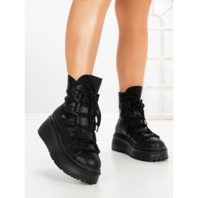 Ghete Dama cu Platforma 6ZP13 BLACK | MEI
