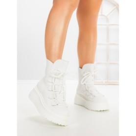 Ghete Dama cu Platforma 6ZP13 WHITE | MEI