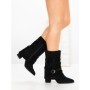 Botine cu Toc Gros 6AH32 BLACK | MEI