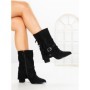 Botine cu Toc Gros 6AH32 BLACK | MEI