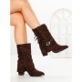 Botine cu Toc Gros 6AH32 BROWN | MEI