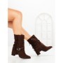 Botine cu Toc Gros 6AH32 BROWN | MEI