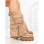Ghete Dama cu Platforma 6AH27 KHAKI | MEI