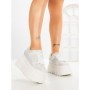 Pantofi Sport Dama cu Platforma 6208-9 WHITE | MEI