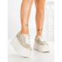 Pantofi Sport Dama cu Platforma 6208-9 CHAMPAGNE | MEI