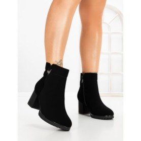 Botine cu Toc Gros 6AH33 BLACK | MEI