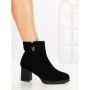 Botine cu Toc Gros 6AH33 BLACK | MEI