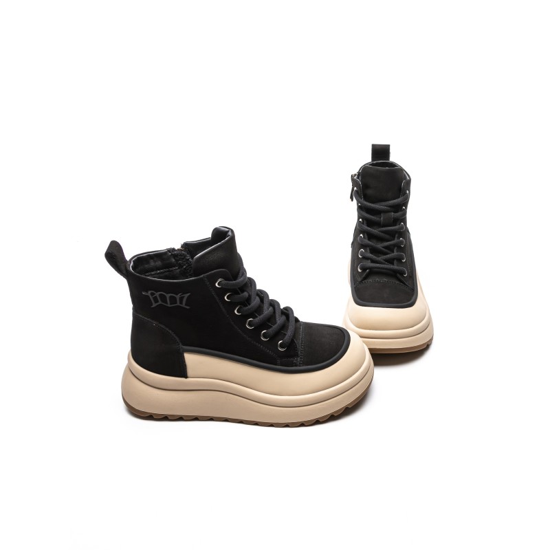 Ghete Dama din piele naturala 8361-2 BLACK | ADVANCER