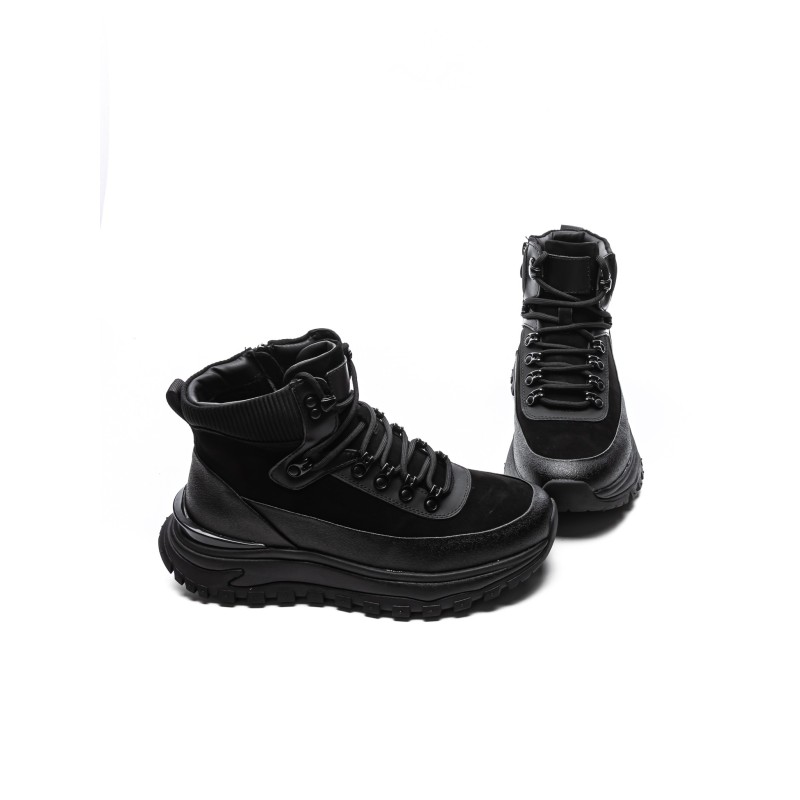 Ghete Barbati din piele naturala 5361 BLACK | ADVANCER