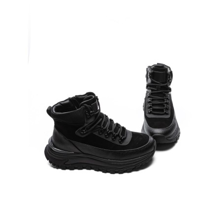 Ghete Barbati din piele naturala 5361 BLACK | ADVANCER