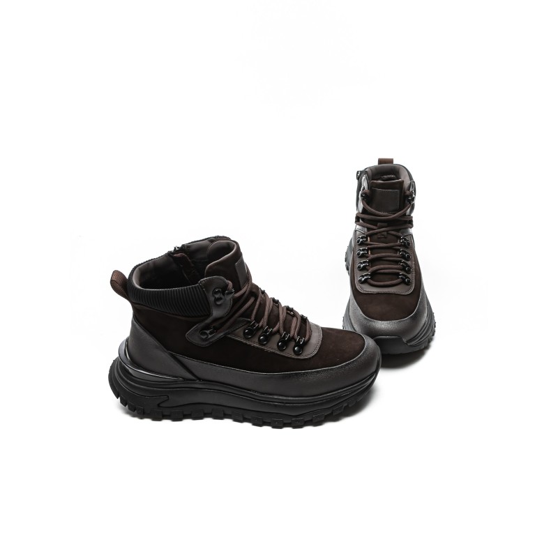 Ghete Barbati din piele naturala 5361 BROWN | ADVANCER