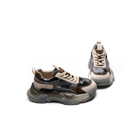 Pantofi Sport Dama din piele naturala 39008 BLACK | ADVANCER
