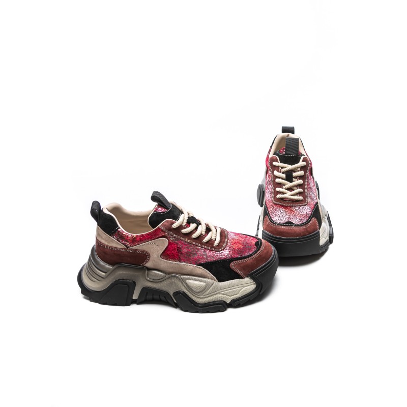 Pantofi Sport Dama din piele naturala 39008 RED | ADVANCER
