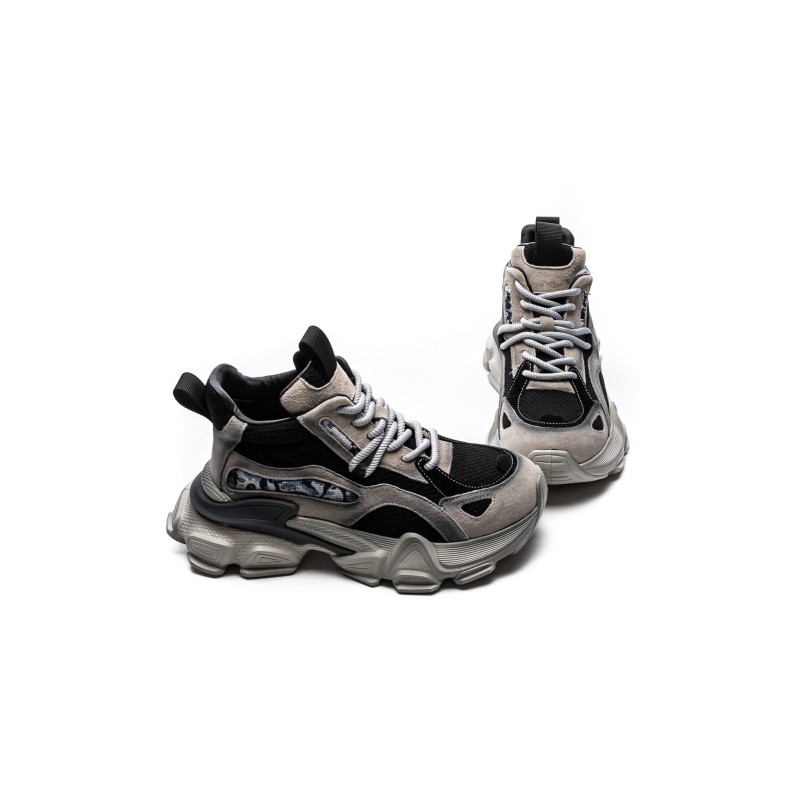 Pantofi Sport Dama din piele naturala Y5797-1 BLACK-GREY | ADVANCER