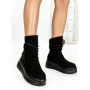 Ghete Dama din piele naturala 6ZP10 BLACK | PANTOFUL