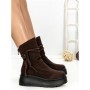 Ghete Dama din piele naturala 6ZP10 BROWN | PANTOFUL