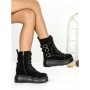 Ghete Dama cu Platforma 6ZP6 BLACK | MEI