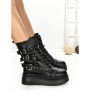 Ghete Dama cu Platforma 6ZP6 BLACK | MEI