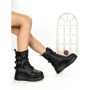 Ghete Dama cu Platforma 6ZP6 BLACK | MEI