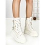 Ghete Dama cu Platforma 6ZP6 WHITE | MEI