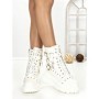 Ghete Dama cu Platforma 6ZP6 WHITE | MEI