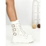 Ghete Dama cu Platforma 6ZP6 WHITE | MEI