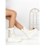 Ghete Dama cu Platforma 6ZP6 WHITE | MEI