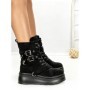 Ghete Dama cu Platforma 6ZP8 BLACK | MEI