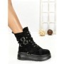 Ghete Dama cu Platforma 6ZP8 BLACK | MEI