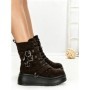 Ghete Dama cu Platforma 6ZP8 BROWN | MEI