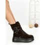 Ghete Dama cu Platforma 6ZP8 BROWN | MEI