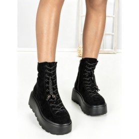 Ghete Dama cu Platforma 68WL37 BLACK | MEI