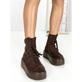 Ghete Dama cu Platforma 68WL37 DARK BROWN | MEI