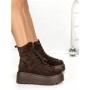 Ghete Dama cu Platforma 68WL37 DARK BROWN | MEI
