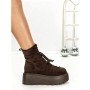 Ghete Dama cu Platforma 68WL37 DARK BROWN | MEI