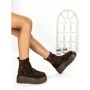 Ghete Dama cu Platforma 68WL37 DARK BROWN | MEI