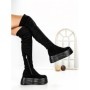 Cizme Dama cu Platforma 68WL27 BLACK | MEI