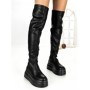 Cizme Dama cu Platforma 68WL27 BLACK | MEI