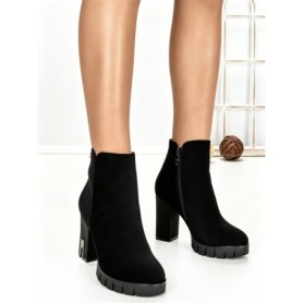 Botine cu Toc Gros 6AH36 BLACK | MEI
