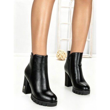 Botine cu Toc Gros 6AH36 BLACK | MEI