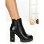 Botine cu Toc Gros 6AH36 BLACK | MEI