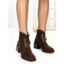 Botine cu Toc Gros 6AH30 DARK BROWN | MEI