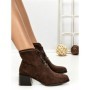 Botine cu Toc Gros 6AH30 DARK BROWN | MEI