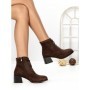 Botine cu Toc Gros 6AH30 DARK BROWN | MEI