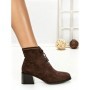 Botine cu Toc Gros 6AH30 DARK BROWN | MEI