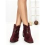 Botine cu Toc Gros 6AH30 WINERED | MEI