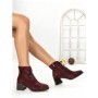 Botine cu Toc Gros 6AH30 WINERED | MEI