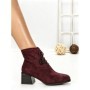 Botine cu Toc Gros 6AH30 WINERED | MEI